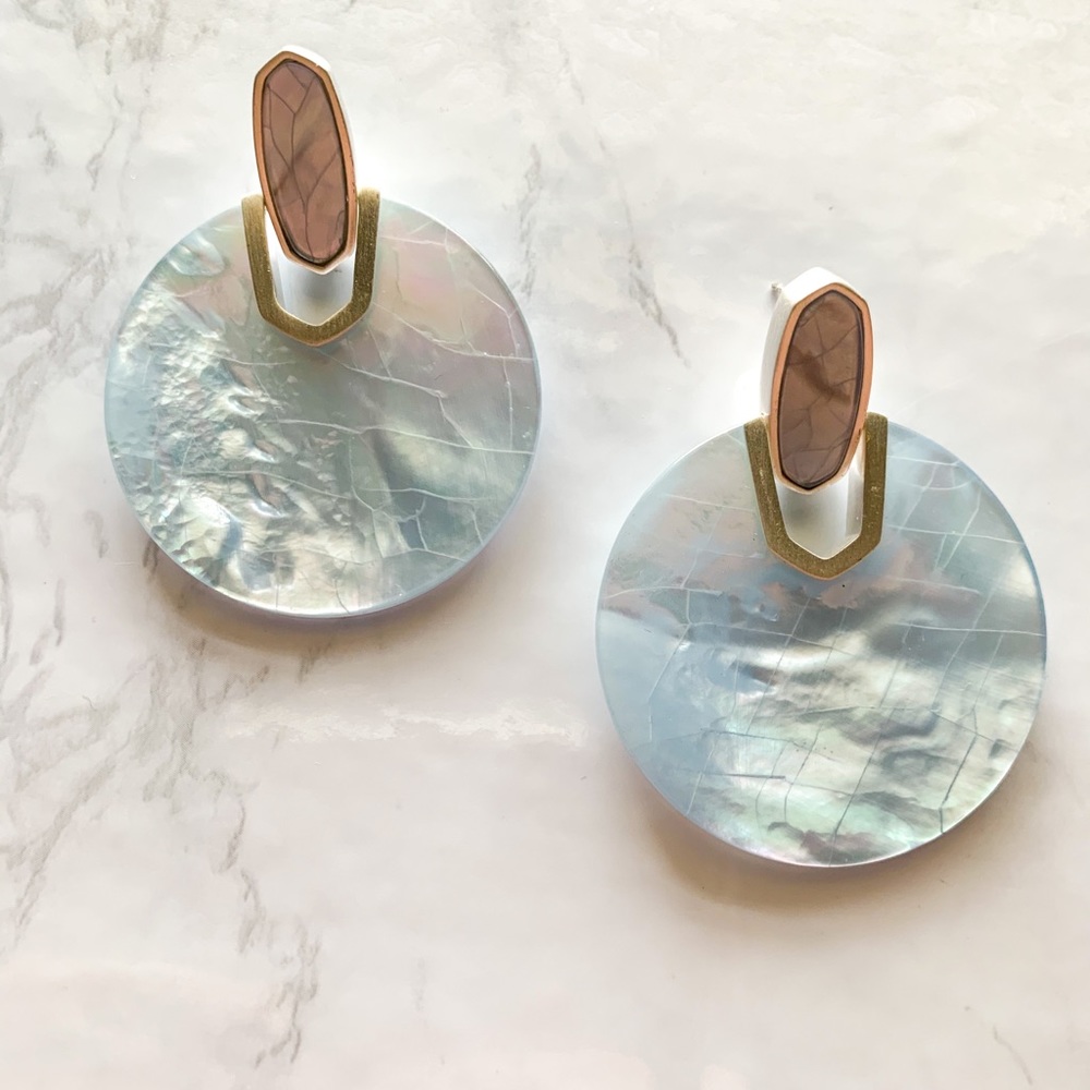 Kendra Scott Didi BSV Sky Blue Illusion Earrings